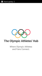 Olympic Athletes' Hub: úvodní obrazovka
