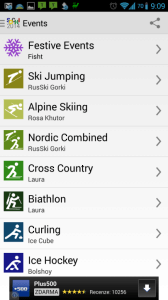 2014 Sochi Winter Games: sportovní disciplíny