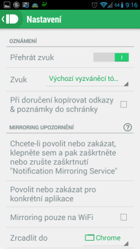 Možnosti nastavení