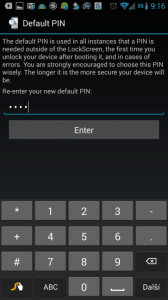 Druhé zadání výchozího PINu