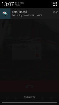Přístup přes oznamovací nabídku