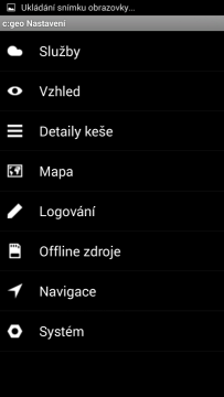 c:geo: možnosti nastavení