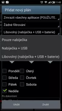 Provedení zálohy s ohledem na nabíjení