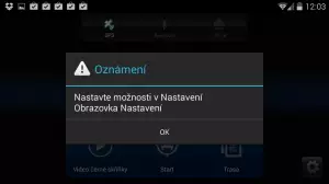 Výzva k nastavení možností