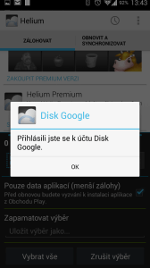 Přihlásili jste se k Disku Google