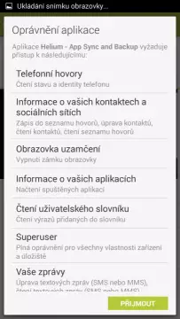 Nainstalujte aplikaci Helium na zařízení s Androidem