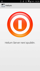 Helium Server není spuštěn
