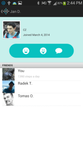 Fitbit Flex aplikace kamarádi