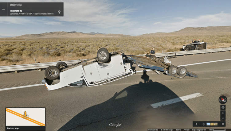 Google Street View nehody