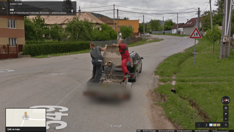 Google Street View přeprava