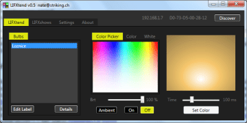 LIFXtend: nastavení barvy světla