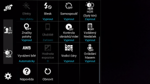 Samsung Galaxy S5 Aplikace Fotoaparát Nastavení 2
