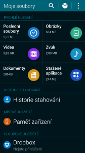 Samsung Galaxy S5 Moje Soubory