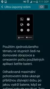Samsung Galaxy S5 ultra úsporný režim 2