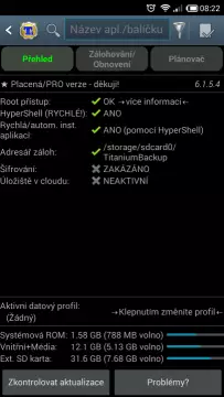 Na úvodní obrazovce stiskněte tlačítko Menu