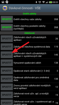 Stisknete tlačítko Spustit