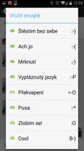 Vložení smajlíku