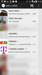 Barevná témata aplikace Sliding SMS