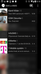 Barevná témata aplikace Sliding SMS