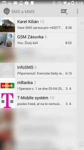 Barevná témata aplikace Sliding SMS