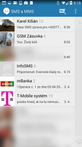 Barevná témata aplikace Sliding SMS