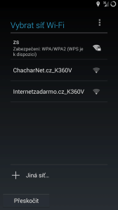 Výběr Wi-Fi