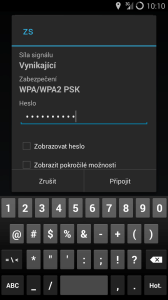 Přihlášení k Wi-Fi