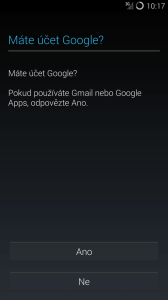 CyanogenMod 11: máte účet Google, nebo ho chcete založit?