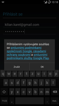 Souhlas s licenčními podmínkami