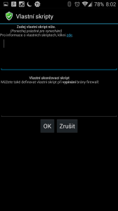Zadání vlastních skriptů