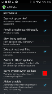 Možnosti nastavení aplikace