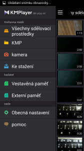 Prostředí aplikace KMPlayer