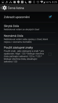 Možnosti černé listiny
