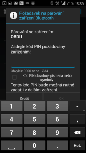 Spárování telefonu s OBDII adaptérem