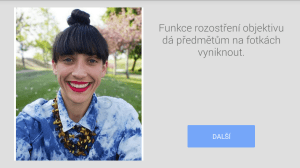 Fotoaparát Google: představení funkce rozostření objektivu