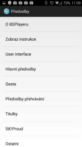 BSPlayer: možnosti nastavení