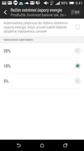 HTC One M8 recenze - extremní úspora baterie1