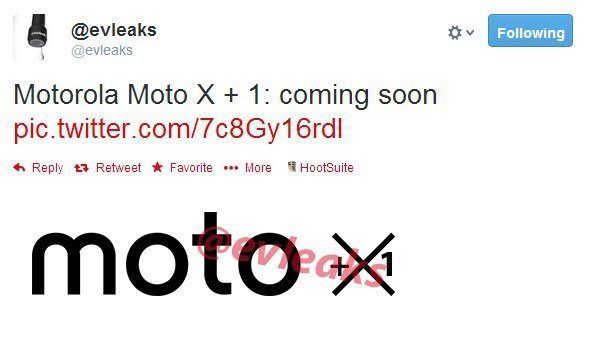 Podle @evleaks se bude nová Motorola jmenovat Moto X+1