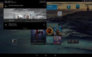 Sony Xperia Z2 Tablet - Levá notifikační lišta