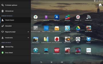 Sony Xperia Z2 Tablet - Menu