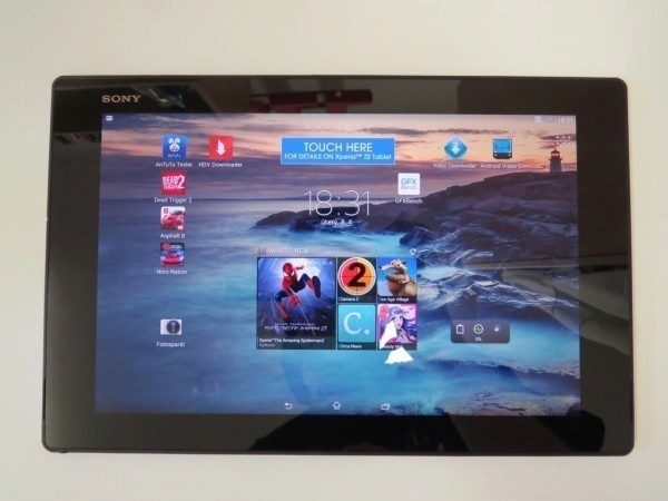 Sony Xperia Z2 Tablet - přední strana