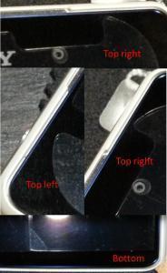 Sony Xperia Z2: mezera mezi předním panelem a hliníkovým rámem