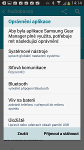 Aplikace Samsung Gear Manager se instaluje skrze Samsung Apps