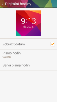 Návrhář stylu domovské obrazovky: Hodiny
