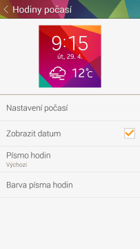 Návrhář stylu domovské obrazovky: Hodiny