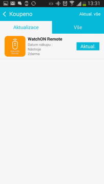 Samsung Apps: aktualizace aplikace v hodinkách