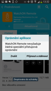 Samsung Apps: aktualizace aplikace v hodinkách