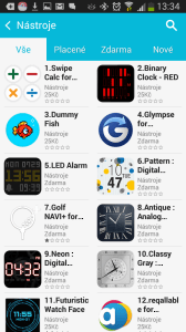 Samsung Apps: sekce Nástroje