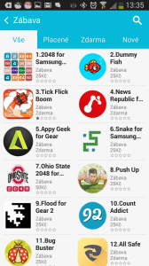 Samsung Apps: sekce Zábava
