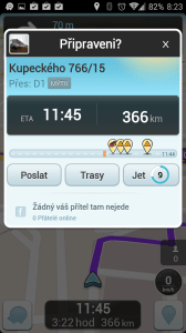 Waze: informace o dopravních komplikacích